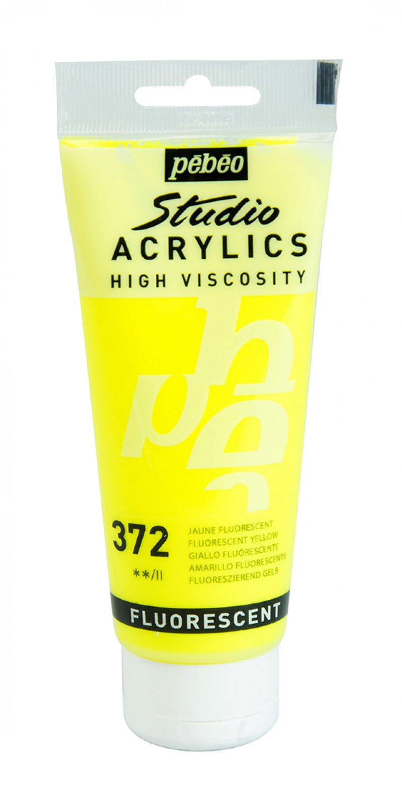 Pebeo Studio Acrylic paint 100 ml - 372 - fluorescerande gul - Akrylfärg