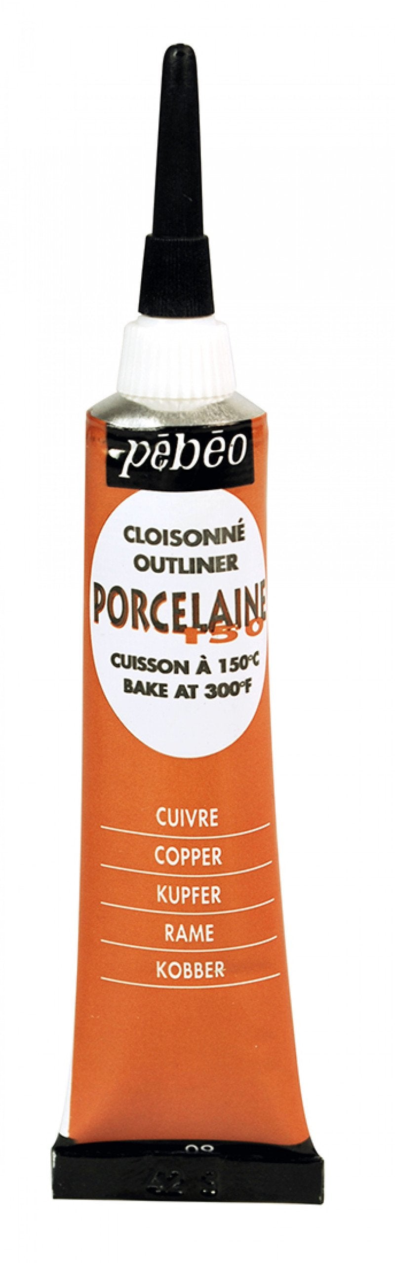 Pebeo Porcelaine 150 Outliner 20 ml - 09 - kobber - Glas- og porcelænsmaling