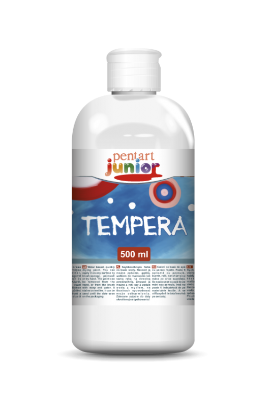 Pentart Tempera paint 500 ml - bianco - Gouache e tempera