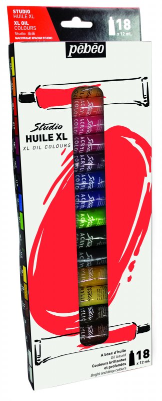 Pebeo Studio XL Oil Paint Sets - 18 x 12 ml - Oliemaling