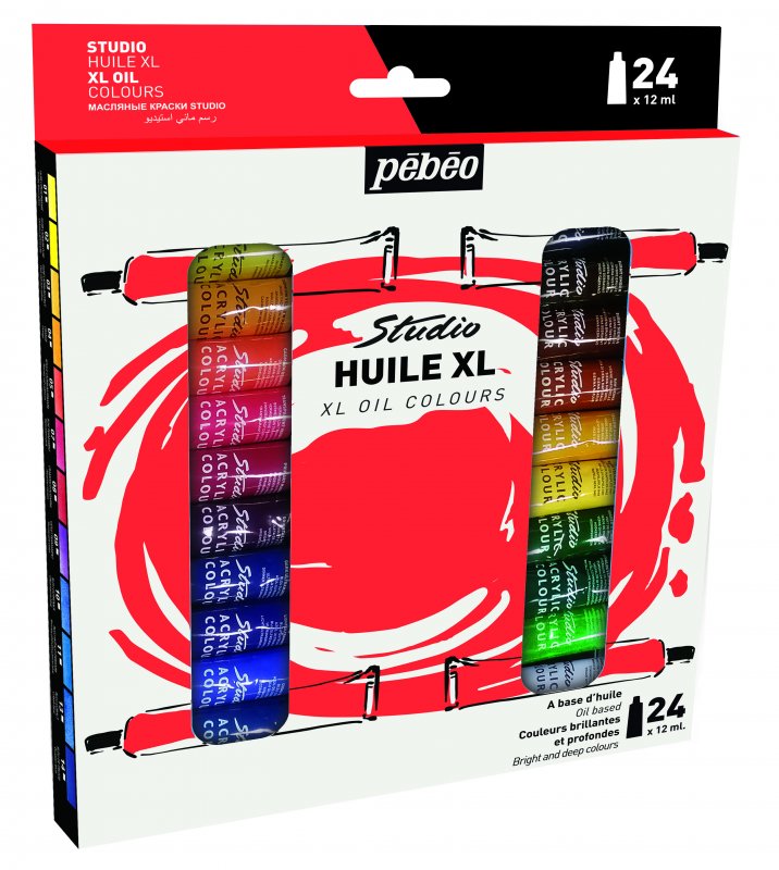 Pebeo Studio XL Oil Paint Sets - 24 x 12 ml - Oliemaling