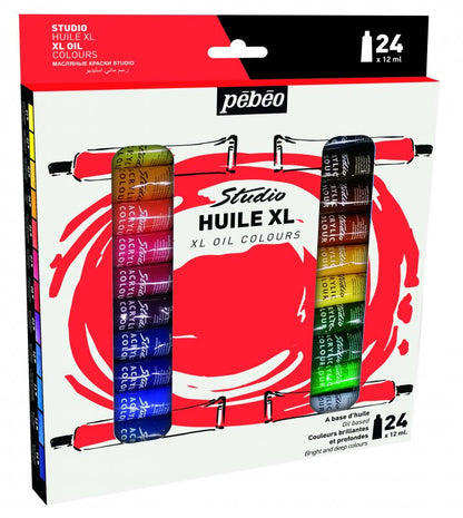 Pebeo Studio XL Oil Paint Sets - 24 x 12 ml - Oliemaling