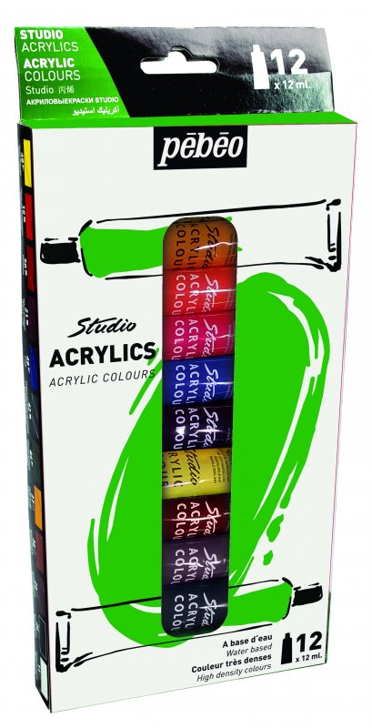 Pebeo Studio Acrylic Sets 12 ml