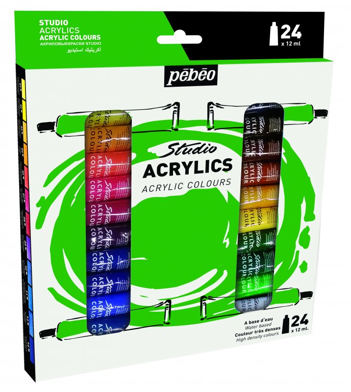 Pebeo Studio Acrylic Sets 12 ml