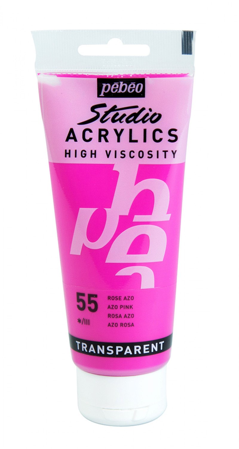 Pebeo Studio Acrylic paint 100 ml - 55 - Azo rosa - Akrylfärg