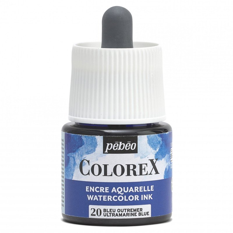 Pebeo Colorex Watercolour ink 45 ml - 20 - blu oltremare blu - Inchiostro