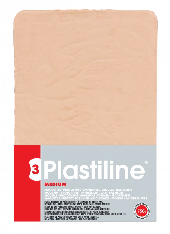 Plastiline Hardness 55 Medium Modelling clay 750 g - Vleeskleur - Modellering og skulptur