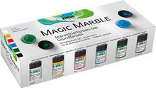 Kreul Magic Marble Marbling paint Sets - Basic standaardkleuren - 6 x 20 ml - Effektmaling