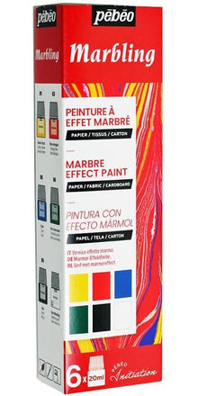 Pebeo Marbling Initiation Set 6 x 20 ml. - Effektmaling
