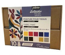 Pebeo Setacolor Lichte Stoffen Werkdoos Set 10 x 45 ml. - Colori per tessuti