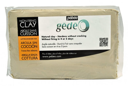 Pebeo Gédéo Air-hardening modelling clay 1,5 kg - hvid - Modellering og skulptur