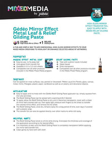 Pebeo Gedeo Mirror Effect Leaves - 12 Pack - Forgyldning