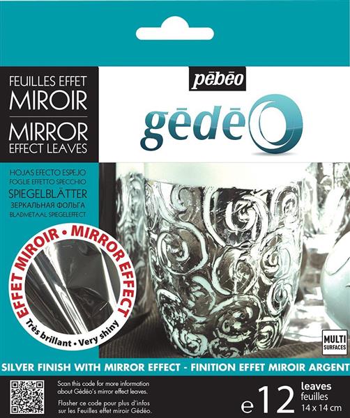 Pebeo Gedeo Mirror Effect Leaves - 12 Pack - sølv - Forgyldning