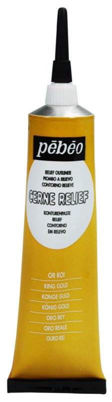 Pebeo Cerne Relief Omlijning 37 ml - Koningsgoud - Glas- og porcelænsmaling