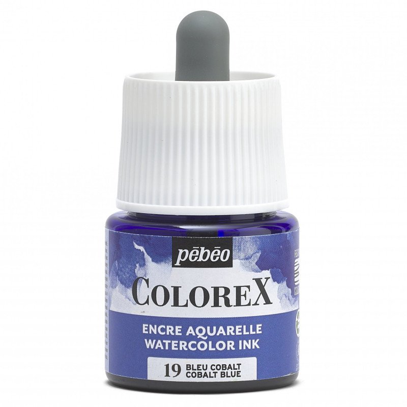 Pebeo Colorex Watercolour ink 45 ml - 19 - cobalto blu - Inchiostro