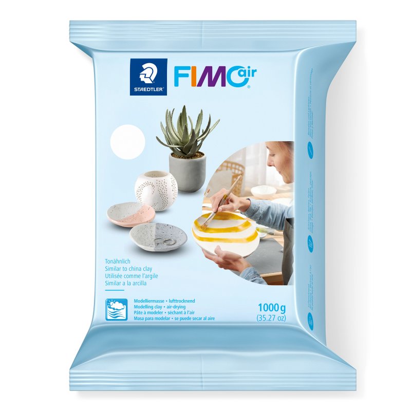 FIMO Air Basic Air-drying modelling clay - 1 kg - valkoinen - Muotoilu ja kuvanveisto