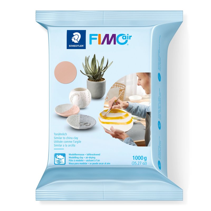 FIMO Air Basic Air-drying modelling clay - 1 kg - Vleeskleur - Muotoilu ja kuvanveisto