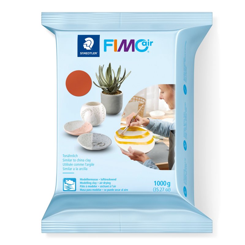FIMO Air Basic Air-drying modelling clay - 1 kg - Terracotta - Muotoilu ja kuvanveisto