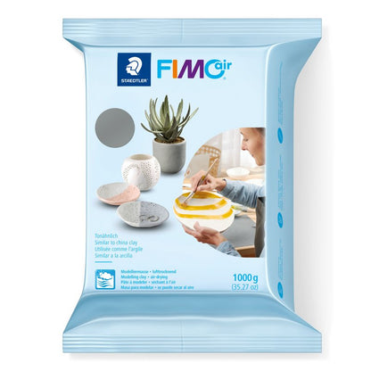 FIMO Air Basic Air-drying modelling clay - 1 kg - harmaa - Muotoilu ja kuvanveisto