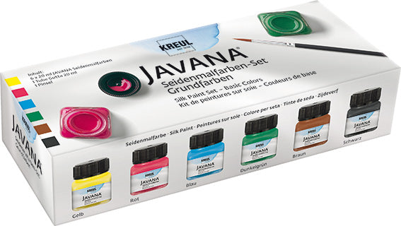 Kreul Javana Silk paint Sets - Grundfarver - 6 x 20 ml - Tekstilmaling
