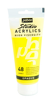 Pebeo Studio Acrylic paint 100 ml - täckande primär Cyan - Akrylfärg