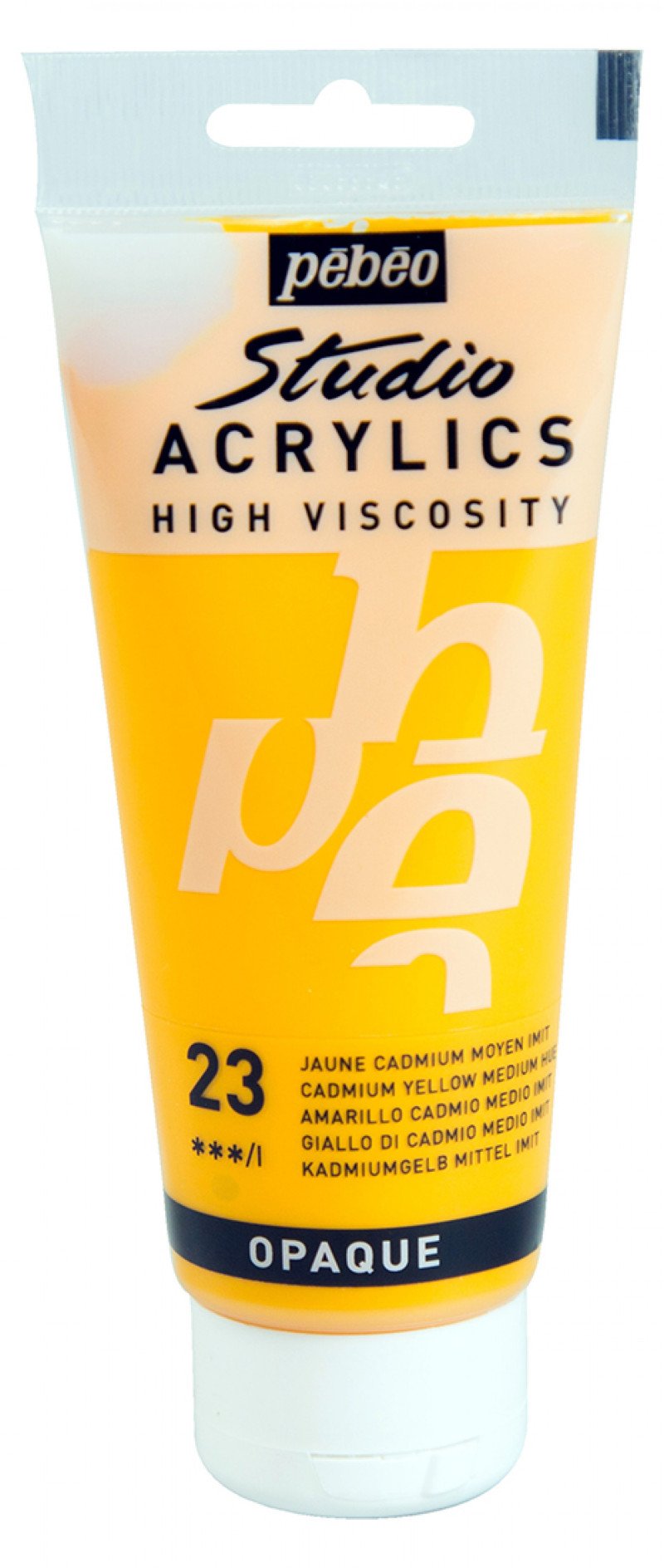 Pebeo Studio Acrylic paint 100 ml - 23 - Medium kadmium gul nyans - Akrylfärg