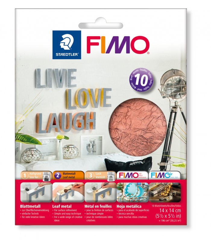 FIMO Metal leaf 140 x 140 mm - 10 sheets - kobber - Forgyldning