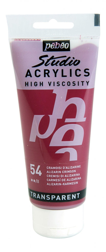 Pebeo Studio Acrylic paint 100 ml - 54 - Alizarine karmozijn - Akrylfärg