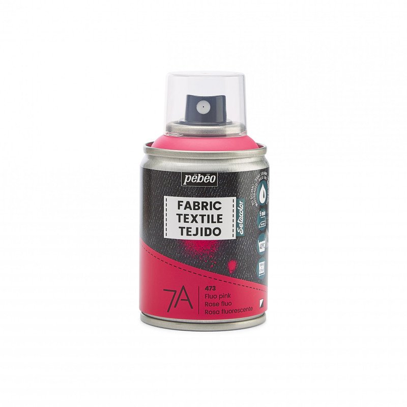 Pebeo 7A Textielspray 100 ml - fluorescente Roze - Colori per tessuti