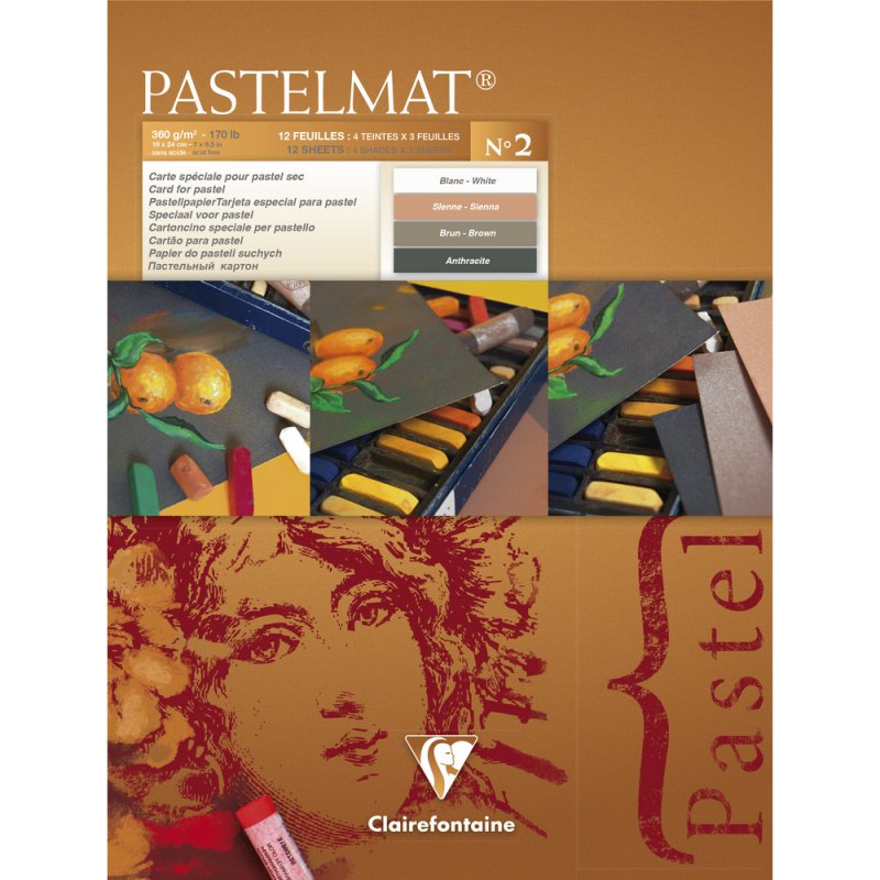 Clairefontaine Pastelmat Pastelblok 360 g - No. 2 - 18 x 24 cm - Papir
