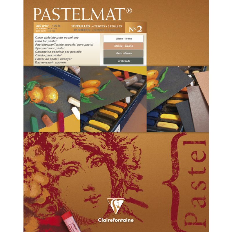 Clairefontaine Pastelmat Pastelblok 360 g - No. 2 - 24 x 30 cm - Papir