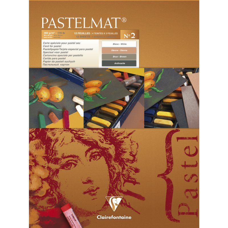 Clairefontaine Pastelmat Pastelblok 360 g - No. 2 - 30 x 40 cm - Papir