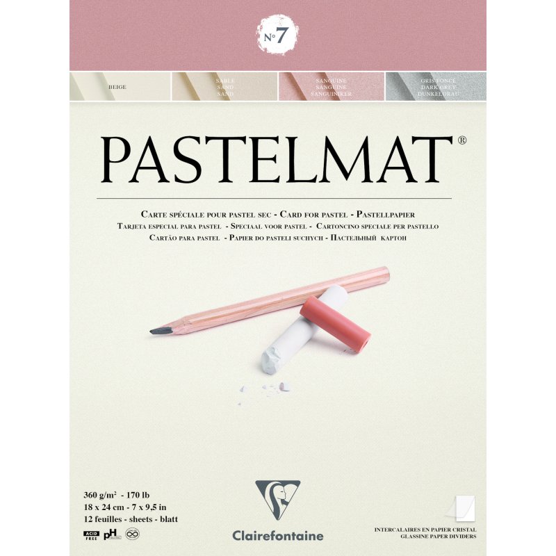 Clairefontaine Pastelmat Pastelblok 360 g - No. 7 - 18 x 24 cm - Papir