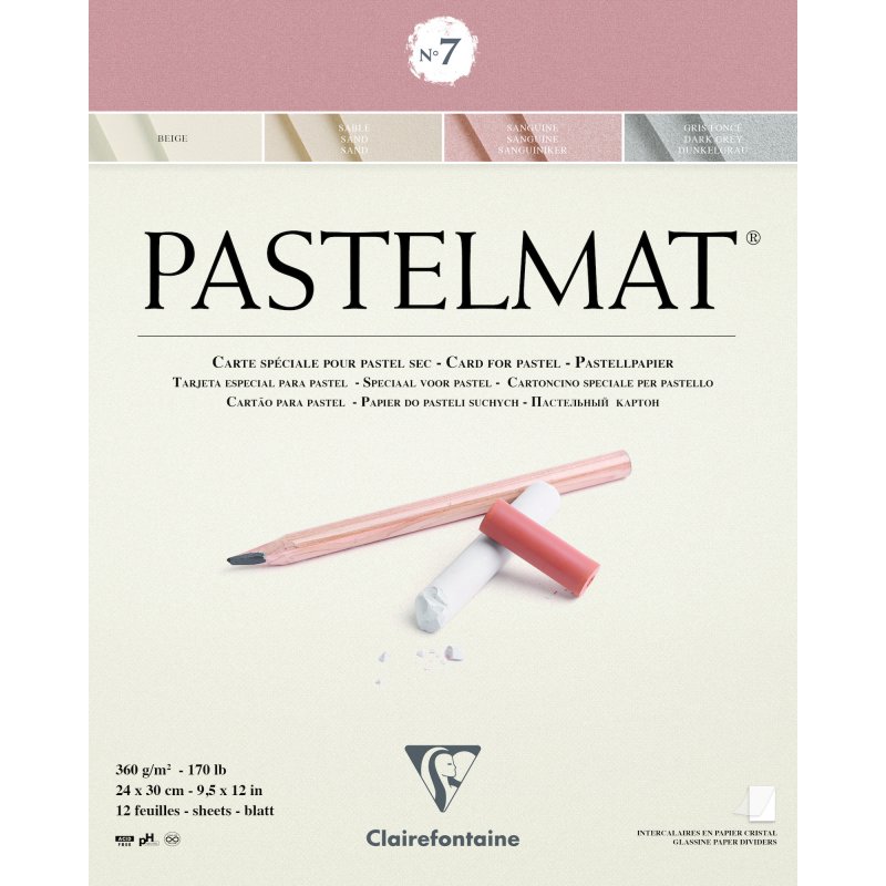 Clairefontaine Pastelmat Pastelblok 360 g - No. 7 - 24 x 30 cm - Papir