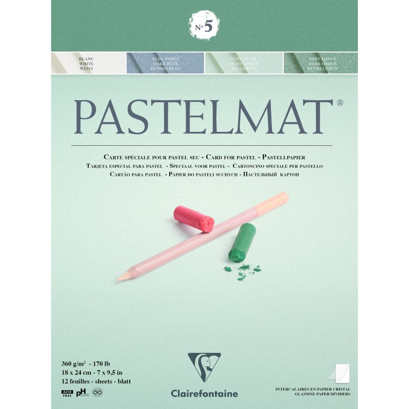 Clairefontaine Pastelmat Pastelblok 360 g - No. 5 - 18 x 24 cm - Papir