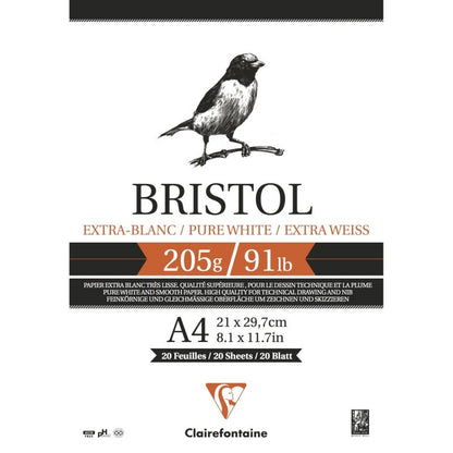 Clairefontaine Bristol paper - Bristol 205 g - A4 - 20 ark - Papir