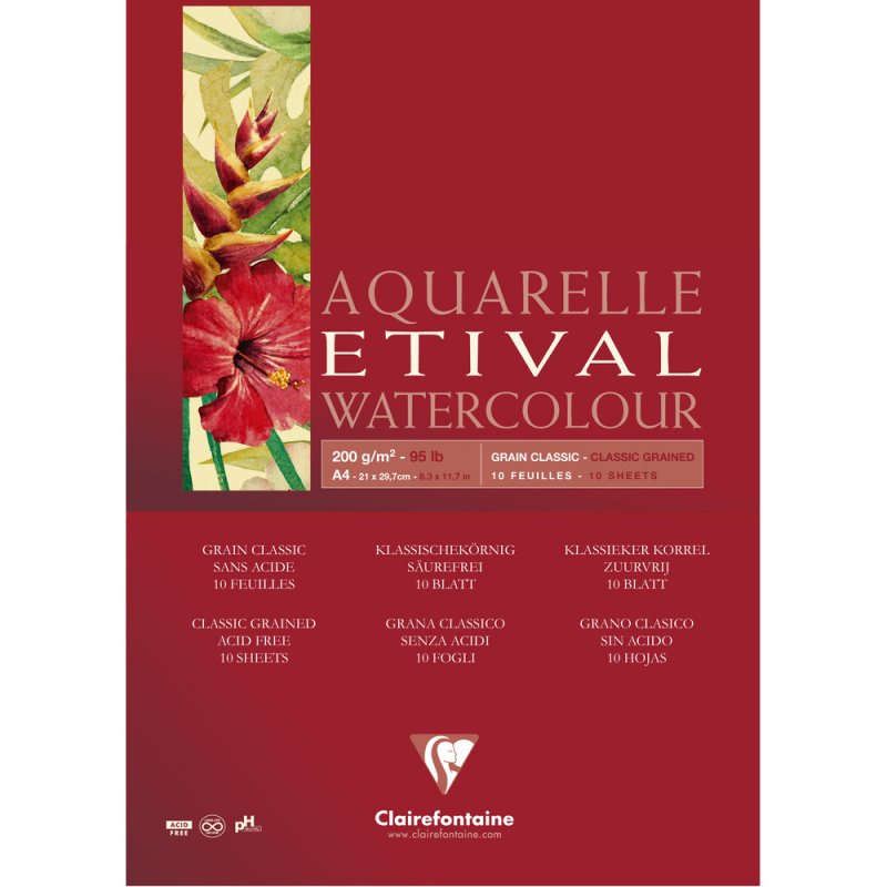 Clairefontaine Etival Aquarelblok Klassieke Korrel