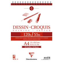 Clairefontaine Dessin-Croquis Sketch pad 120 g - A4 - 50 sheets