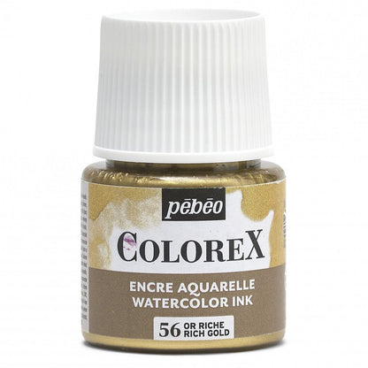 Pebeo Colorex Watercolour ink 45 ml - 56 - Metal Rich oro - Inchiostro