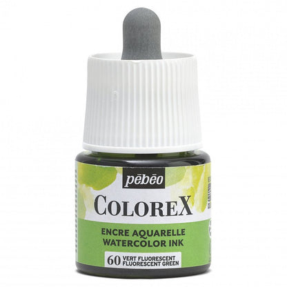 Pebeo Colorex Watercolour ink 45 ml - 60 - fluorescente verde - Inchiostro