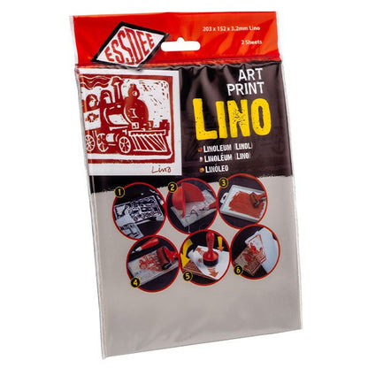 Essdee Art Print linoleum, confezione di 2 lastre da 203 × 152 mm, spessore 3,2 mm