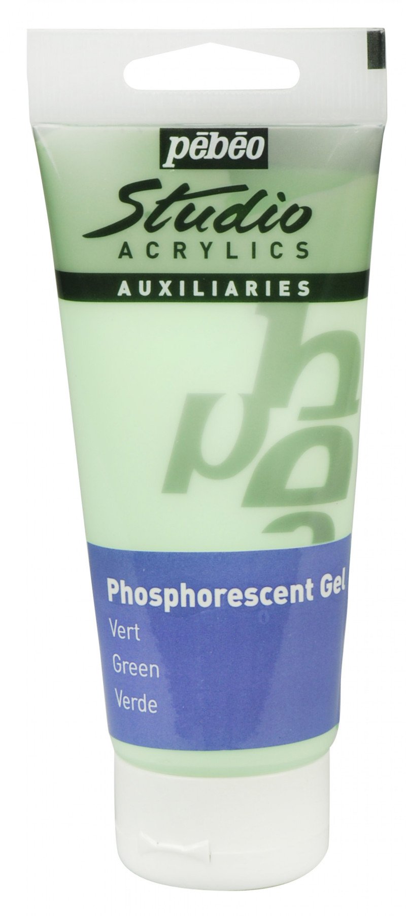 Pebeo Studio Acrylic Phosphorescent Gel 100 ml - Green