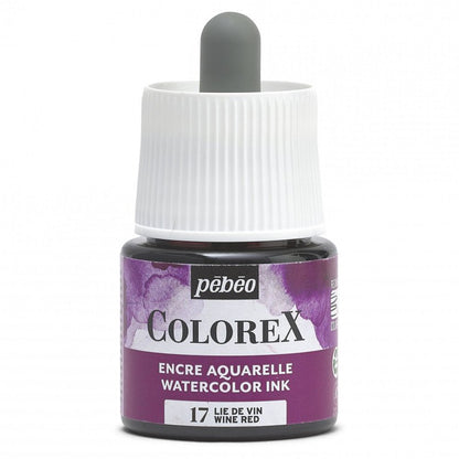 Pebeo Colorex Watercolour ink 45 ml - 17 - Wine rosso - Inchiostro