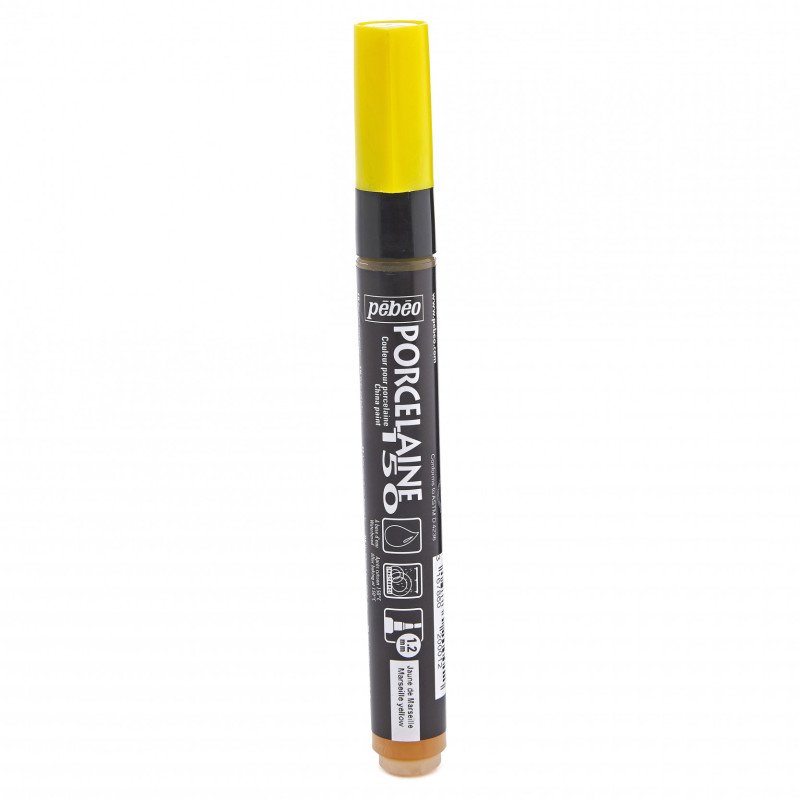 Pebeo Porcelaine 150 Marker Bullet Tip 1.2 mm - Marseilles keltainen - Lasi- ja posliinimaalit