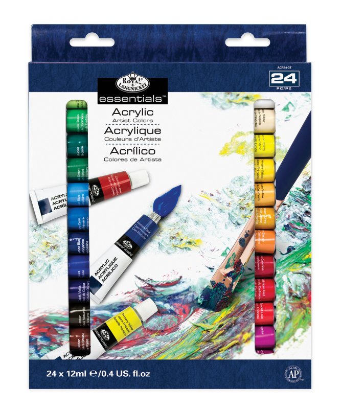 Royal & Langnickel Essentials Acrylic Sets - 24 x 12 ml - Akrylfärg