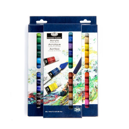 Royal & Langnickel Essentials Acrylic Sets - 36 x 12 ml - Akrylfärg