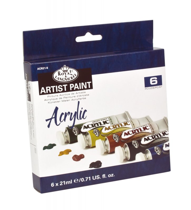 Royal & Langnickel Essentials Acrylic Sets - 6 x 21 ml - Akrylfärg