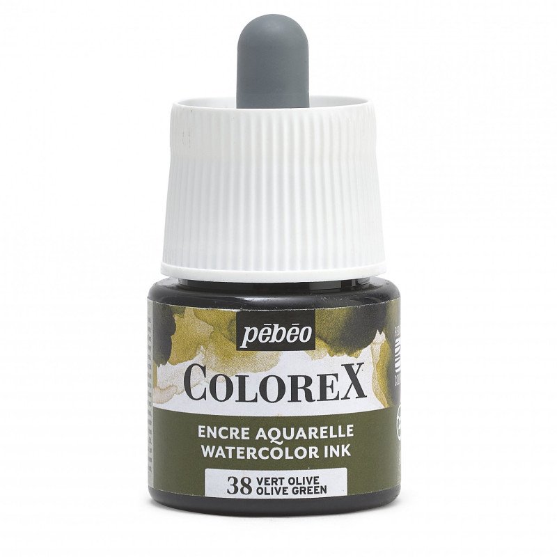 Pebeo Colorex Watercolour ink 45 ml - 38 - Olijfgroen - Inchiostro