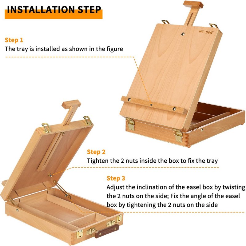 Meeden Large Studio Sketch Box Easel with Storage Box