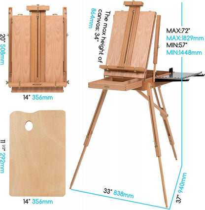 Meeden French easel with folding legs - Staffelier